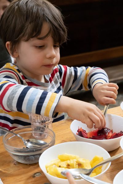 Danach dürfen sich alle noch Obst aussuchen ....